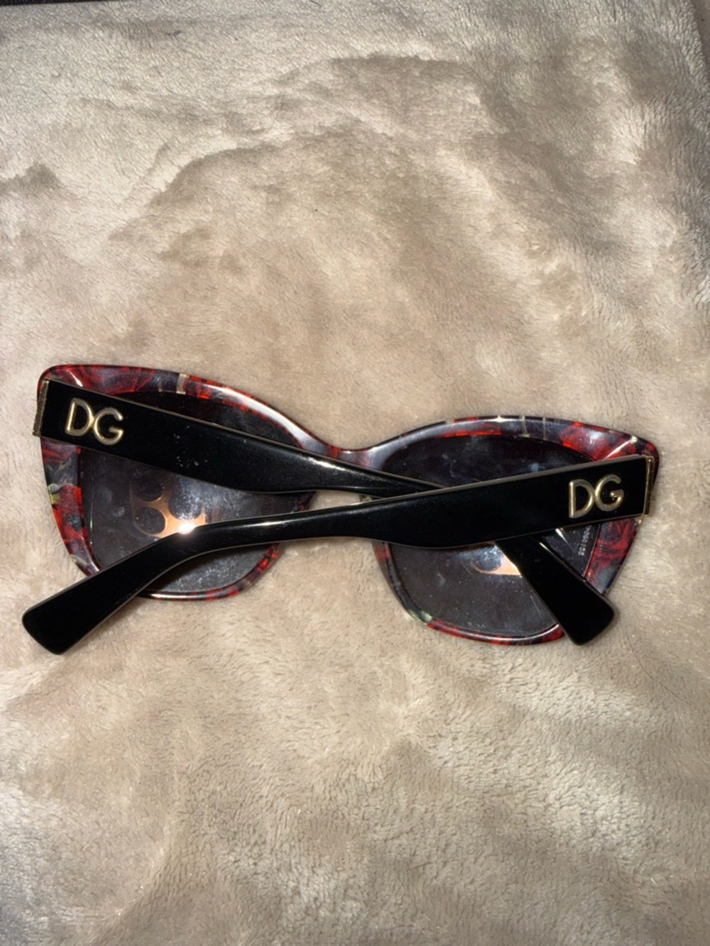 Dolce & Gabbana Red Floral Acetate Sunglasses - DG4216 - Picture 4 of 5